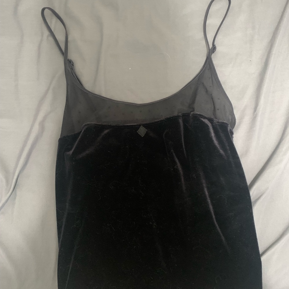 Ralph Lauren Black Velvet Sheer tank top